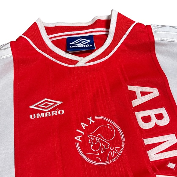 Vintage Umbro Ajax 1999 2000 Home White Red Soccer Jersey Mens XL - Picture 5 of 16
